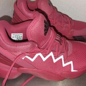 Adidas Jazzberry Jam Red Black Crayola Free To Create Lace Up Sneakers Youth 3.5